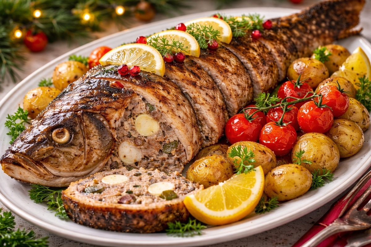 Фарширований короп на Новий рік 2026: рецепт від учасника «МастерШеф»-16 Євгена Гніденка