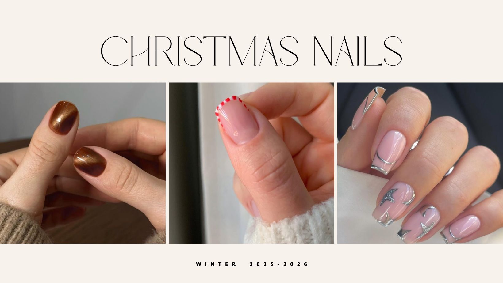 Мінімалістичні ідеї для манікюру на Різдво та Новий рік 2025-2026: від френча до сніжинок